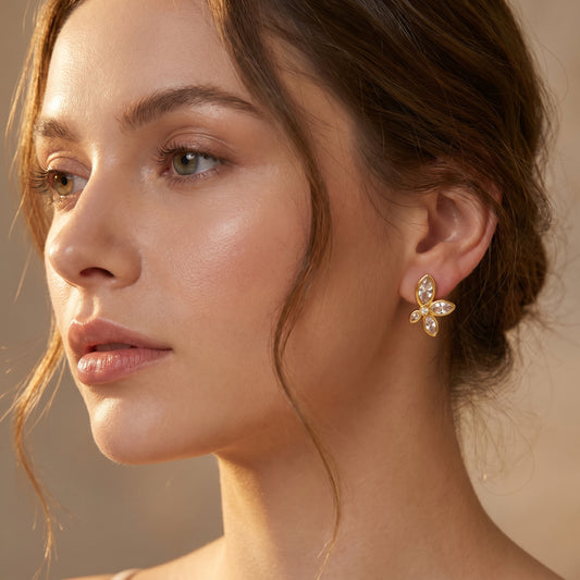 Papillon Marquise Crystal Studs