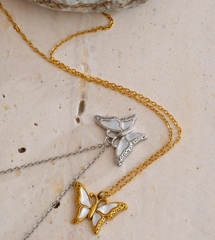Butterfly-shaped pendants.