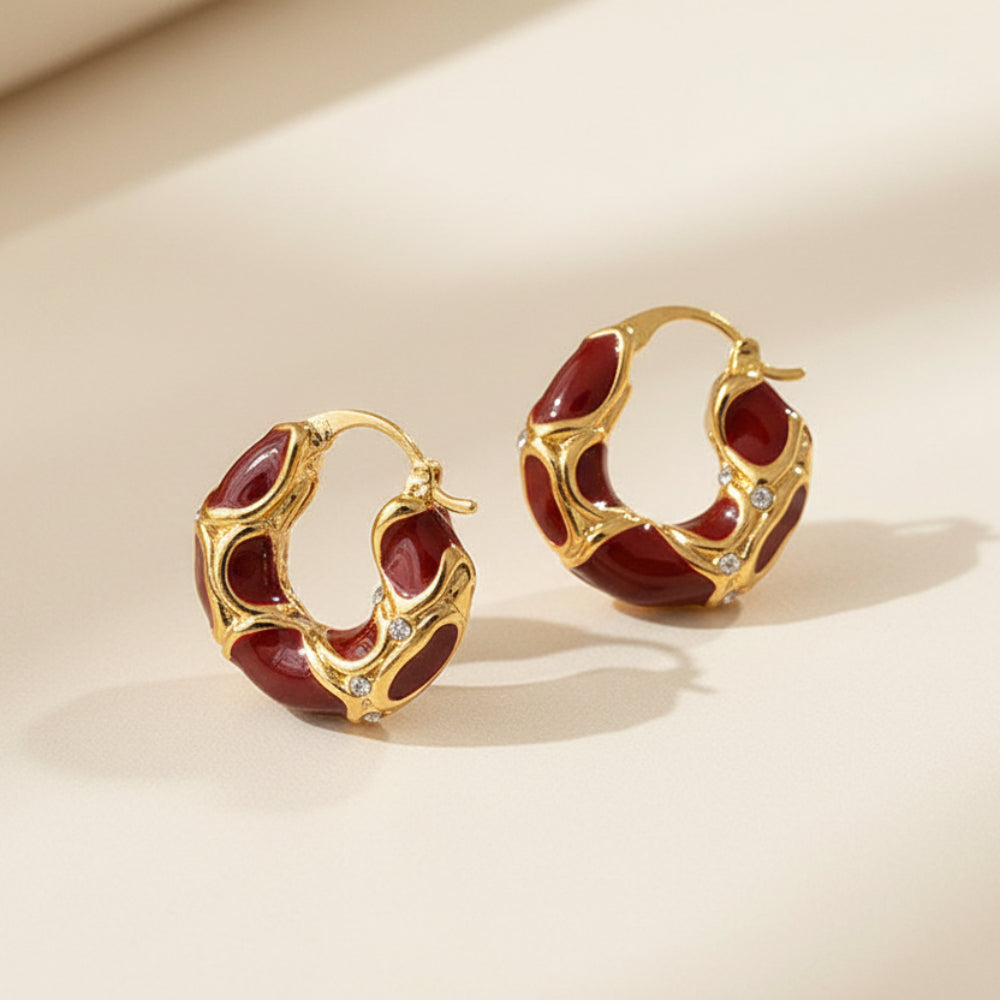 Gold hoop earrings