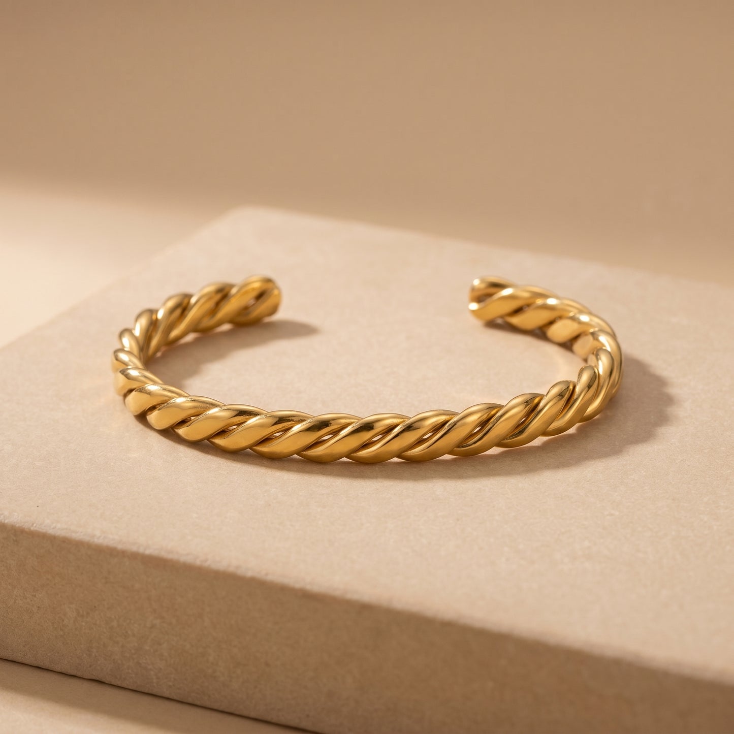 High quality Sienne Twisted Cuff Bangle by Floravisha.
