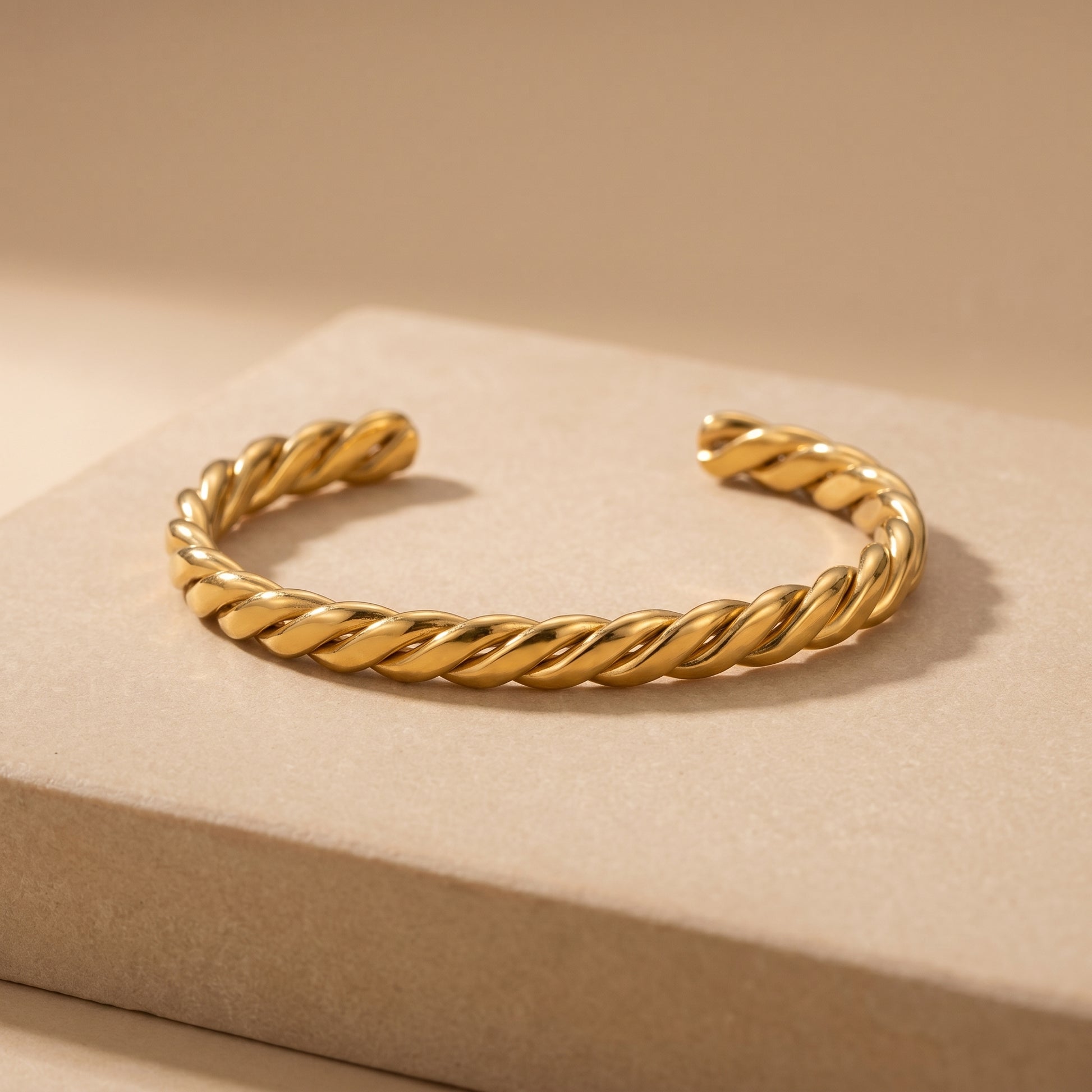 High quality Sienne Twisted Cuff Bangle by Floravisha.