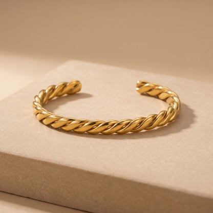 High quality Sienne Twisted Cuff Bangle by Floravisha.