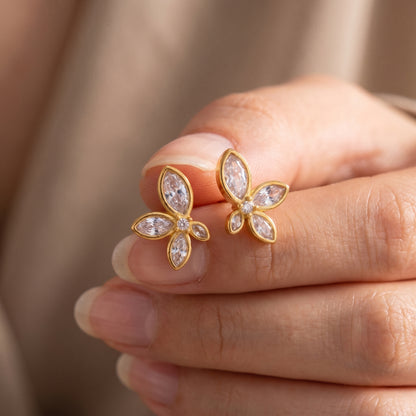 Papillon Marquise Crystal Studs