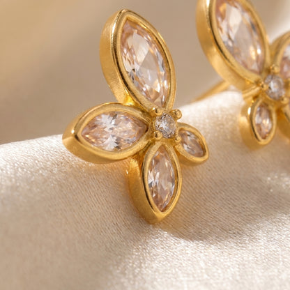 Papillon Marquise Crystal Studs
