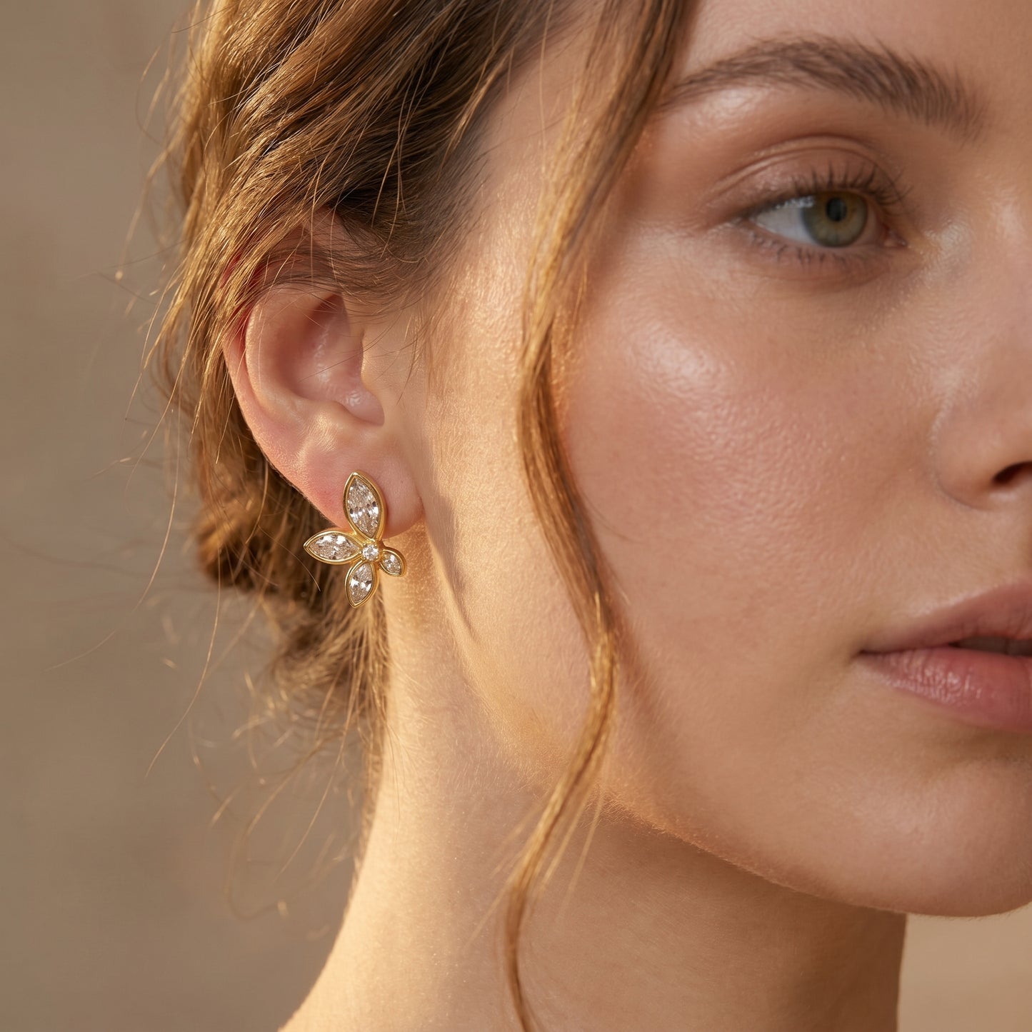 Papillon Marquise Crystal Studs