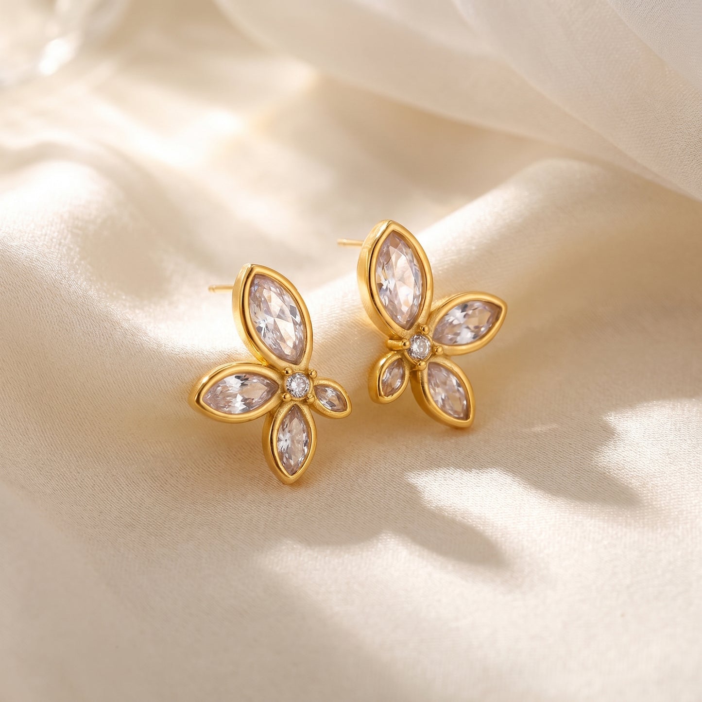 Papillon Marquise Crystal Studs
