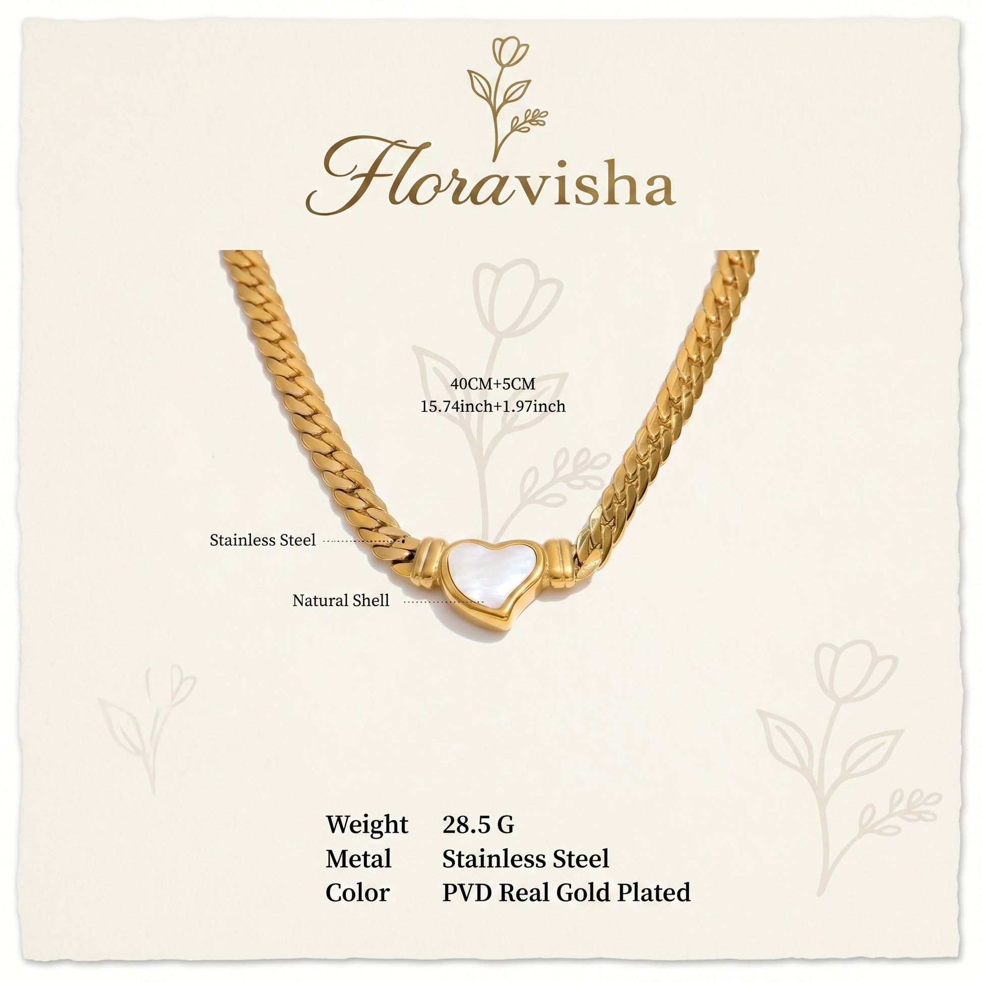 gold snake chain heart pendant necklace on neutral background minimalist luxury jewelry details